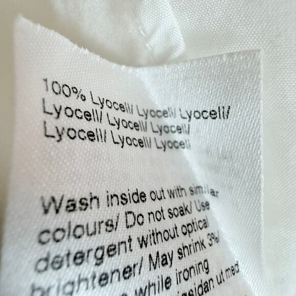 Filippa K White Button Down Shirt Minimalist Scandinavian Blouse S 100% Lyocell - Picture 11 of 11